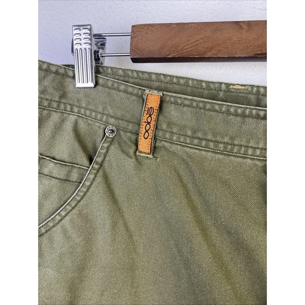 Oobe Shorts Men 36 Olive Green Cotton Canvas Chino Rugged Hiking Outdoors